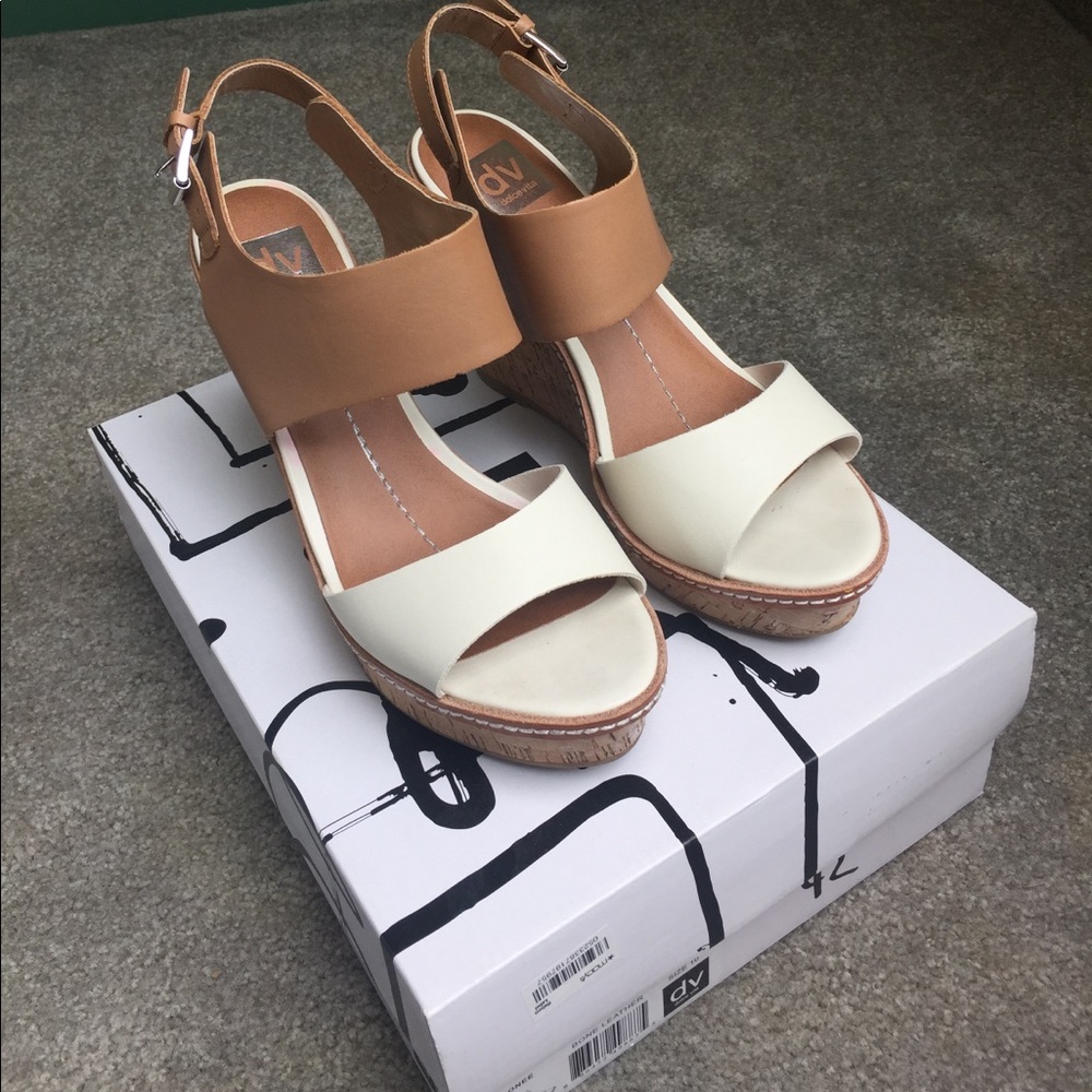 DV by Dolce Vita Tan and Cream Sandals
